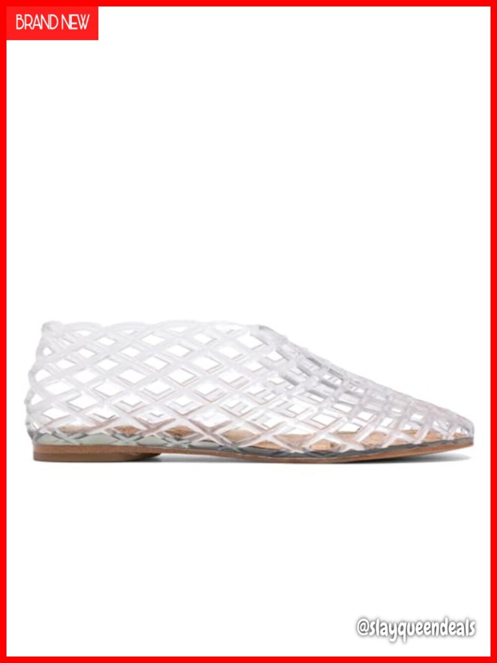 Jelly Mesh Ballet Flats Slip On Round Toe Beach Ballerina Shoes
